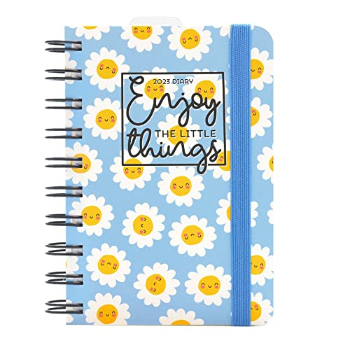 Small Daily Spiral Bound Diary 12 Month 2023 - Daisy Stationery