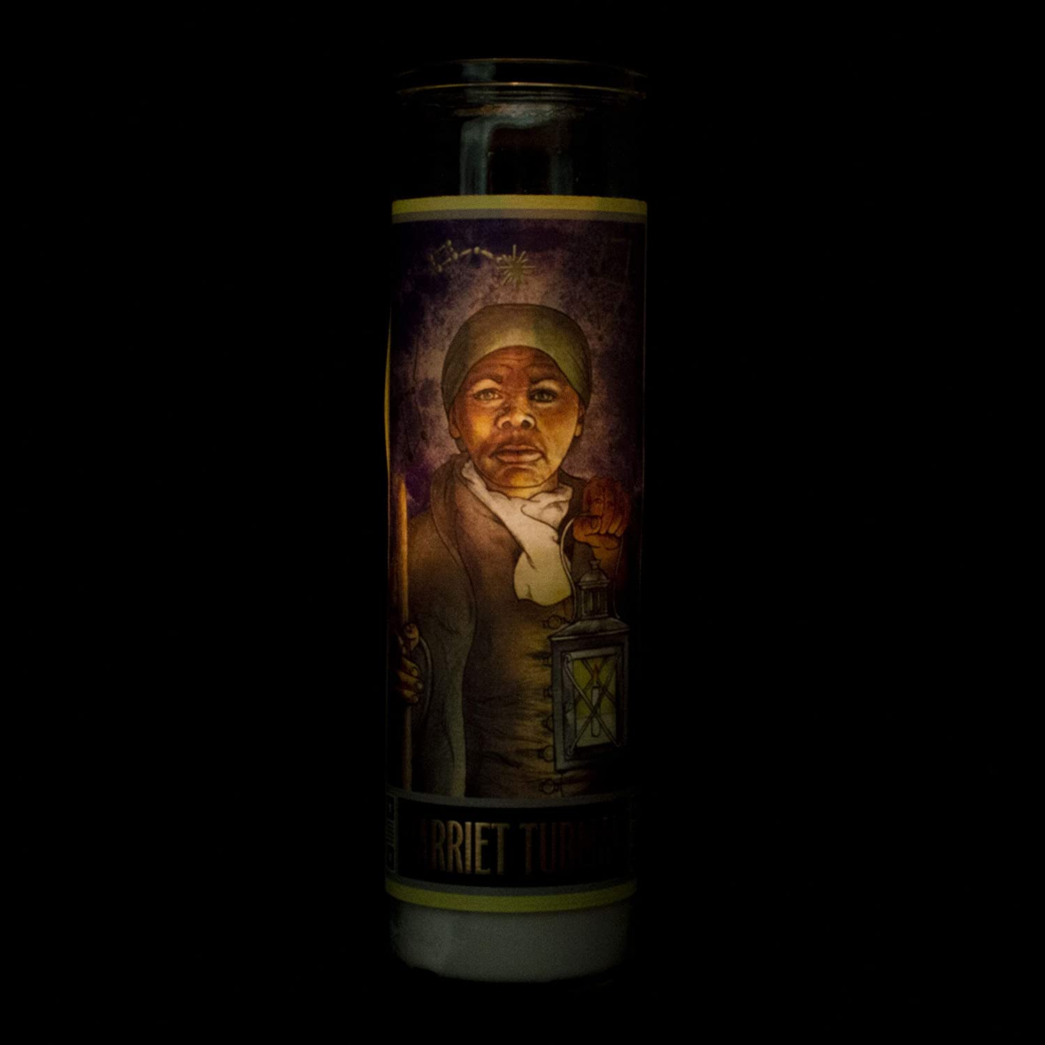 Harriet Tubman Secular Saint Candle - 8.5 Inch Glass Prayer Votive - [Dutch Import]