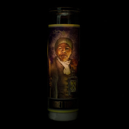 Harriet Tubman Secular Saint Candle - 8.5 Inch Glass Prayer Votive - [Dutch Import]