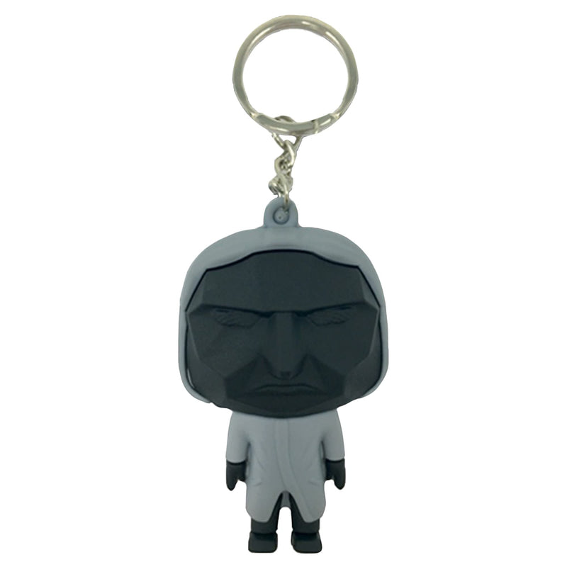 Squid Game Mask Man 3D Keyring (One Size) (Gray/Black)