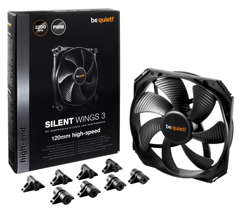 be quiet! SilentWings 3 PWM Computer case Fan 12 cm Black