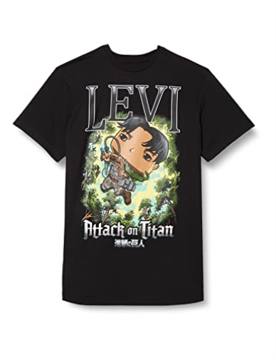 Attack on Titan Boxed Tee T-Shirt Levi Ackerman Gr