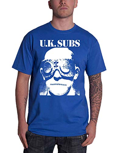 UK SUBS - ANOTHER KIND OF BLUES (BLUE) BLUE T-Shirt Medium - ANOTHER KIND OF BLUES (BLUE)