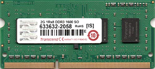 Transcend JetRam 2 GB 204-Pin DDR3 SO-DIMM 1600 MHz (PC3-12800) Laptop Memory Module JM1600KSN-2G