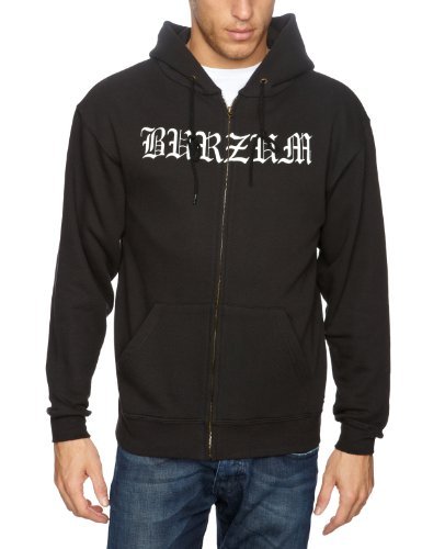 BURZUM - ASKE BLACK Hooded Sweatshirt with Zip Medium - Aske