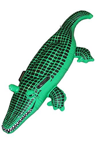 Crocodile, Green, Inflatable, Approx 140cm