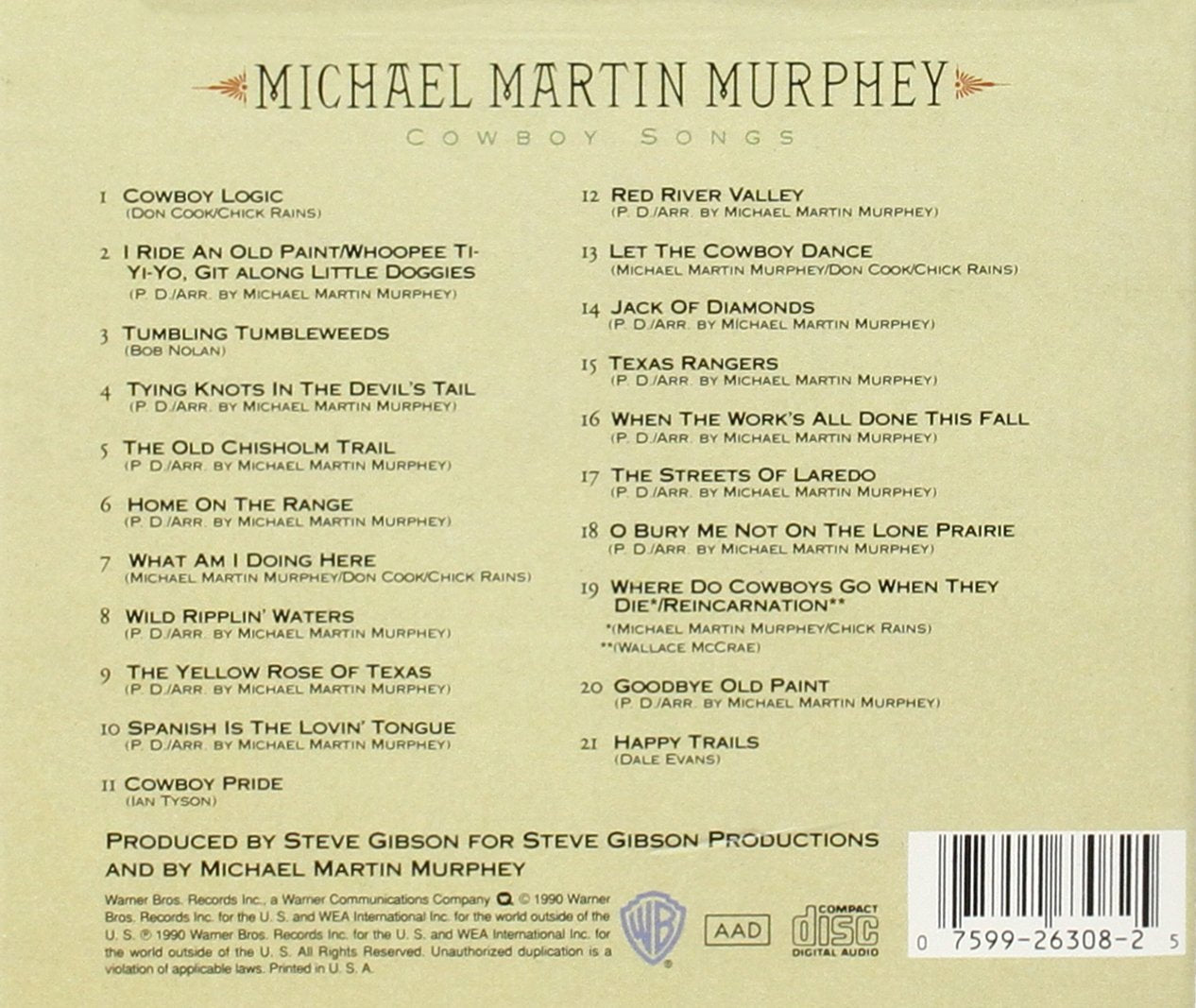 Michael Martin Murphey-Cowboy Songs