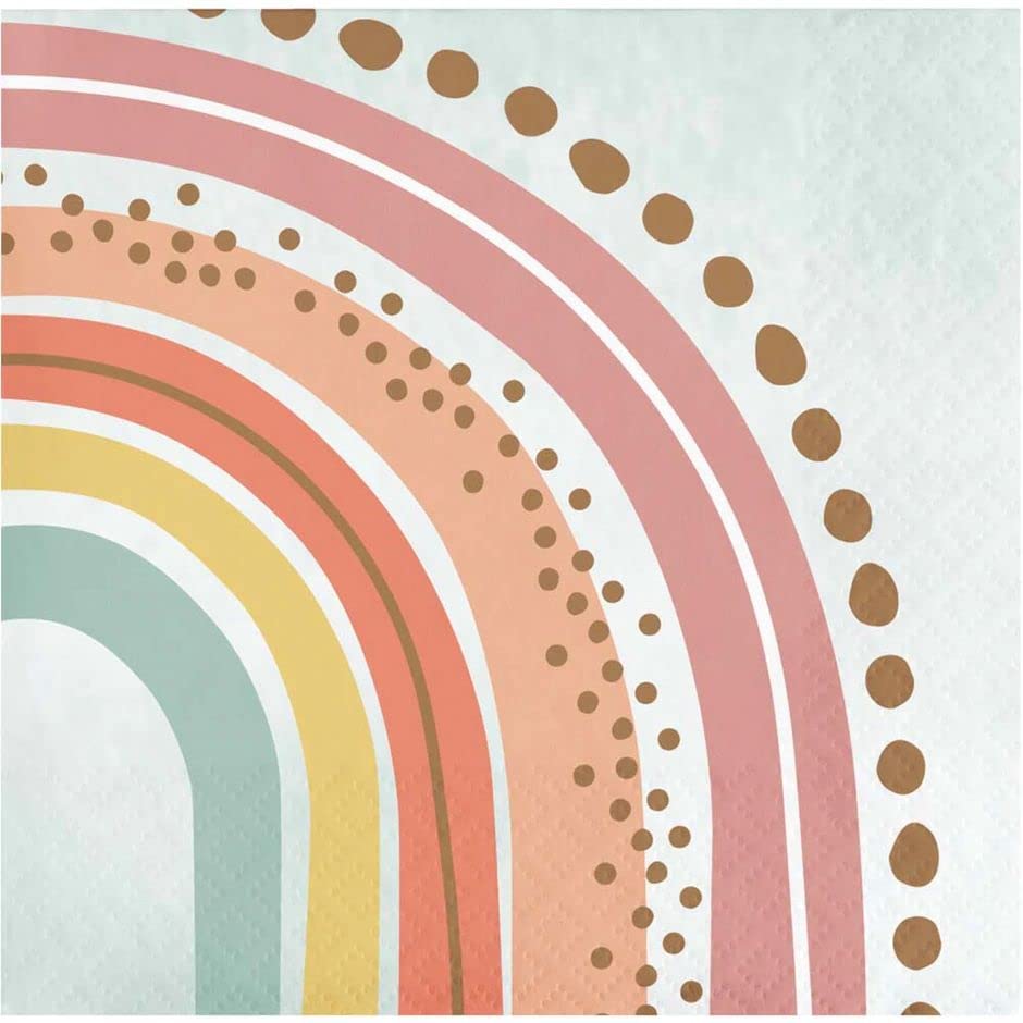 Tc Pr Aop 6/1Ct 54X102 Boho Rainbow Qs. Tovaglia Carta 127 X 259 Cm Boho Rainbow