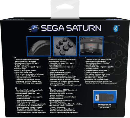 Retro-Bit Sega Saturn Bt Pad Black
