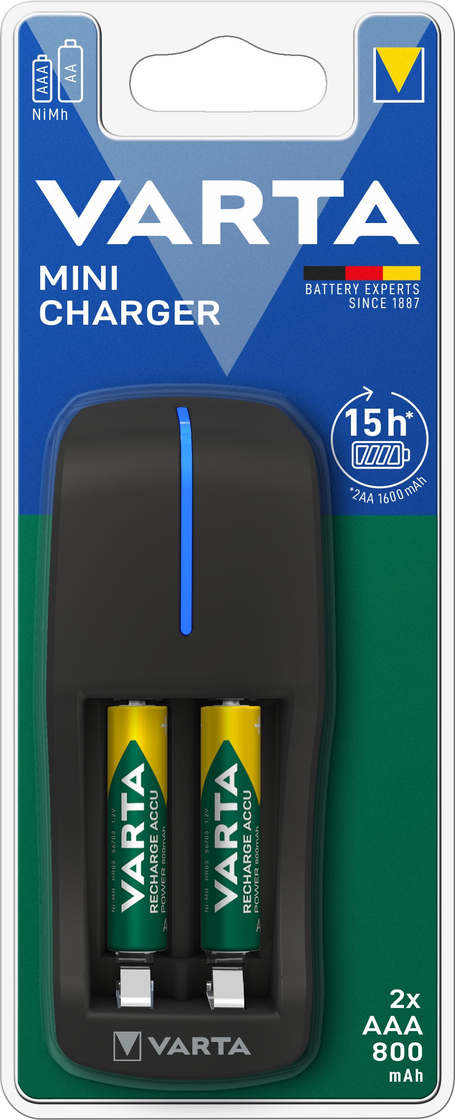 Caricabatt. Mini Charger 2 Aaa
