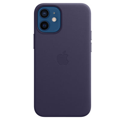 Apple - Back Cover For Mobile Phone - With Magsafe - Leather - Deep Violet - For Iphone 12 Mini