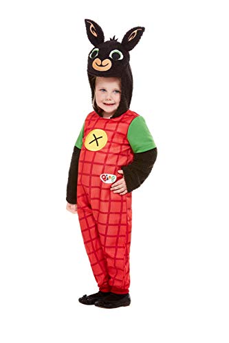 Bing Deluxe Costume, Red, with Hooded All in One Character Bodysuit Unisex Costumes