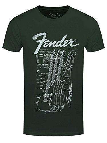 FENDER - TELECASTER GREEN T-Shirt Small - TELECASTER
