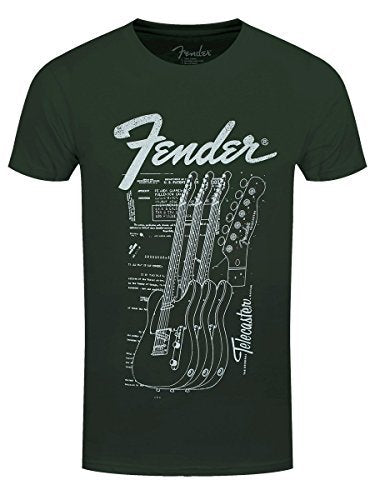 FENDER - TELECASTER GREEN T-Shirt X-Large - TELECASTER
