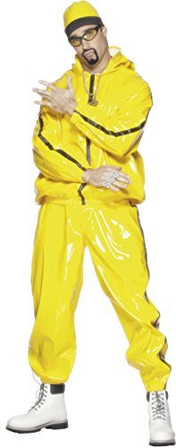 Rapper Suit, Yellow, with Hooded Jacket, Trousers & Hat Men's Costumes