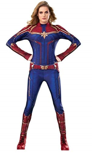 CAPTAIN MARVEL DELUXE COSTUME - FANCY DRESS COSTUME (SIZE: S)