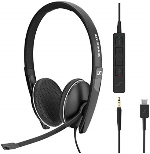 Epos I Sennheiser Adapt Sc 165 Usb-C - Sc 100 Series - Headset - On-Ear - Wired - 3.5 Mm Jack, Usb-C - Black - Certified