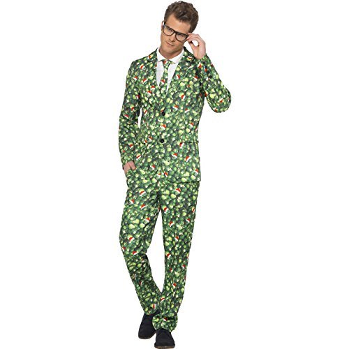 Smiffys Brussel Sprout Suit, Green (Size XL) - Brussel Sprout Suit, Green, with Jacket, Trousers & Tie