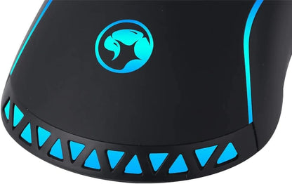 Marvo M359 800-3200 DPI Wired Gaming Mouse with RGB Lighting, Black