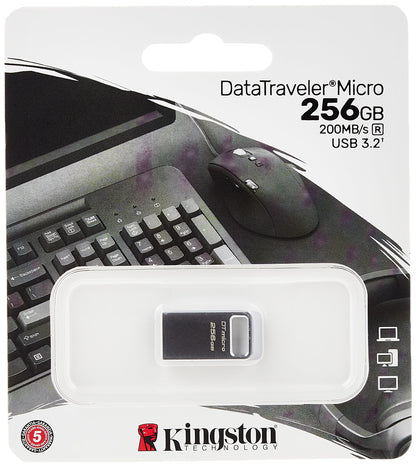 Kingston DataTraveler Micro USB Flash Drive 64GB 200MB/s Metal USB 3.2 Gen 1 - DTMC3G2/64GB