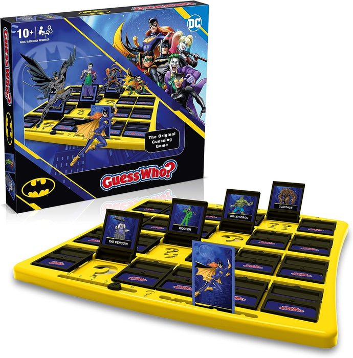 Winning Moves DC Comics Batman Guess Who? Board Game, Play with your favourite Gotham City Characters including Batgirl, Robin, Joker and Harley Quinn, 2 player game for ages 4 plus
