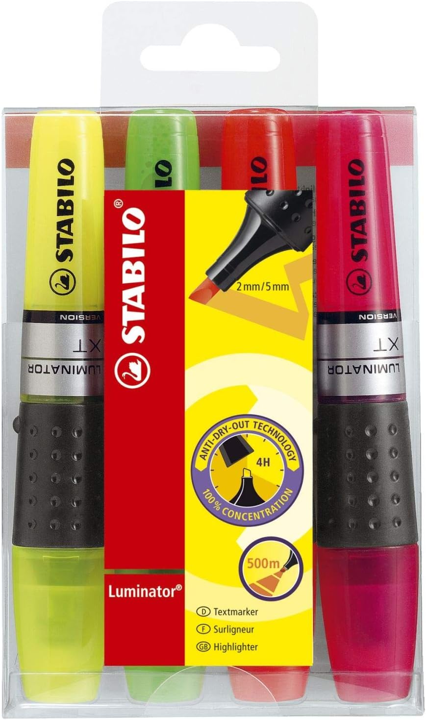 Stabilo Luminator Highlighters Large Tip Pack of 4