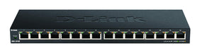 D-Link DGS-1016S 16-Port Gigabit Unmanaged Switch, Fanless, Low Profile, Metal Housing, Desktop/Wall Mount, Plug-and-Play, 802.1p QoS, 802.3az EEE black DGS-1016S