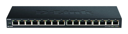 D-Link DGS-1016S 16-Port Gigabit Unmanaged Switch, Fanless, Low Profile, Metal Housing, Desktop/Wall Mount, Plug-and-Play, 802.1p QoS, 802.3az EEE black DGS-1016S