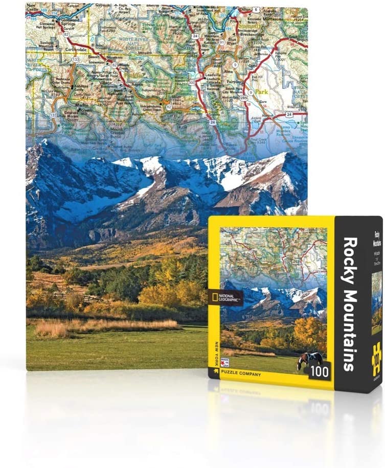 New York Puzzle Company - National Geographic Rocky Mountains Mini 100 Pieces Jigsaw Puzzle