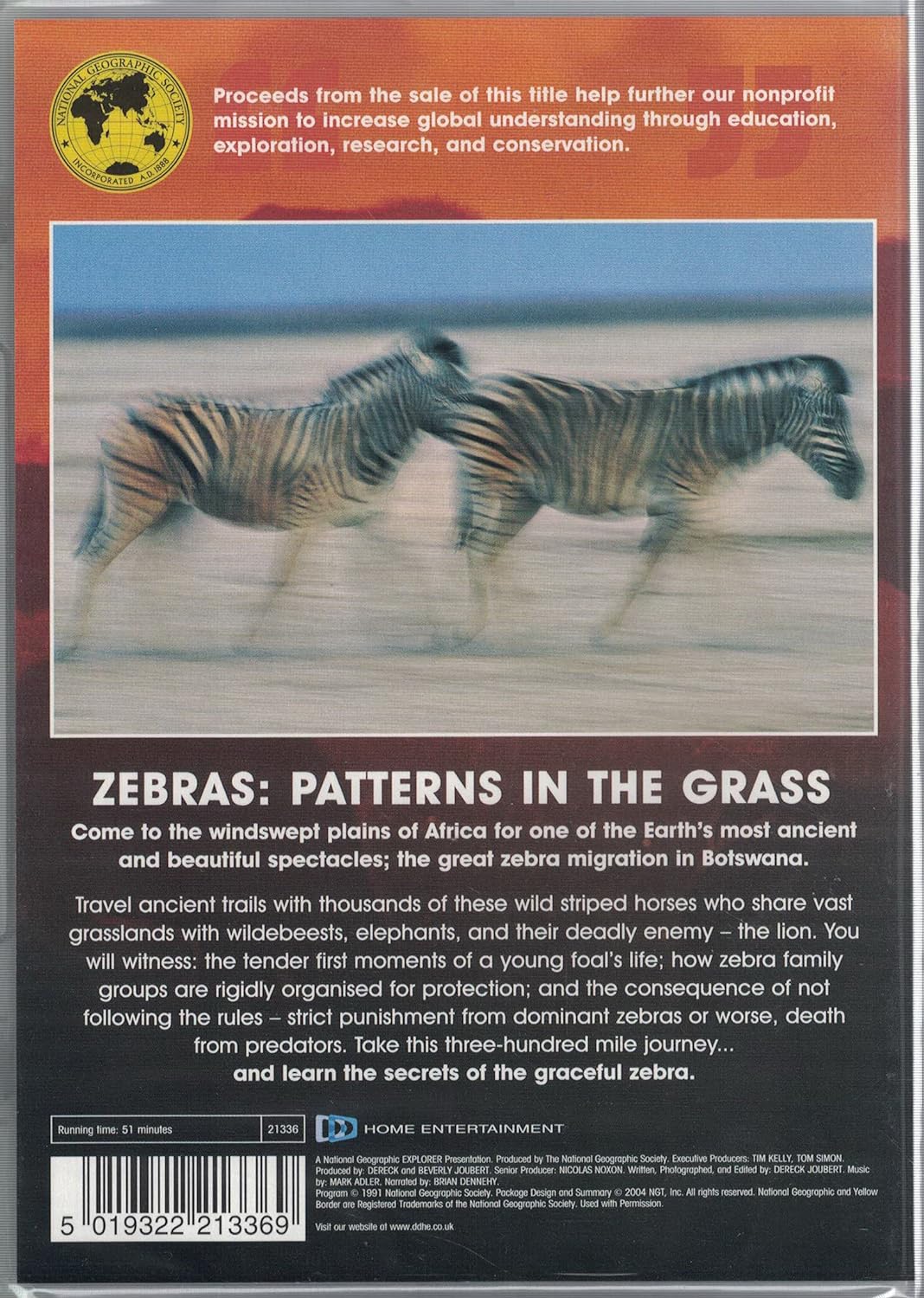 National Geographic - Zebras, Patterns in The Grass DVD