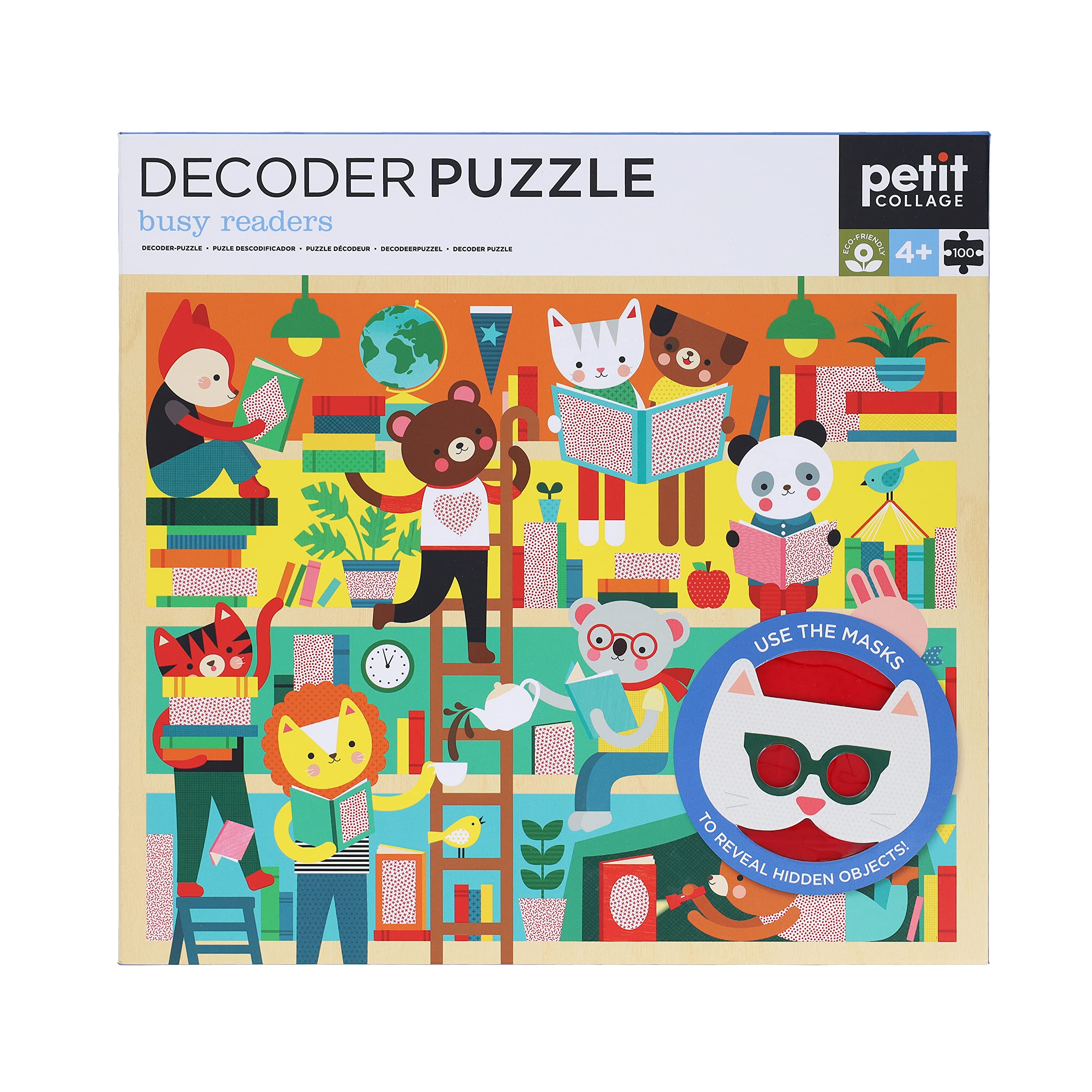 Petit Collage Readers Decoder Puzzle, 0810073341920
