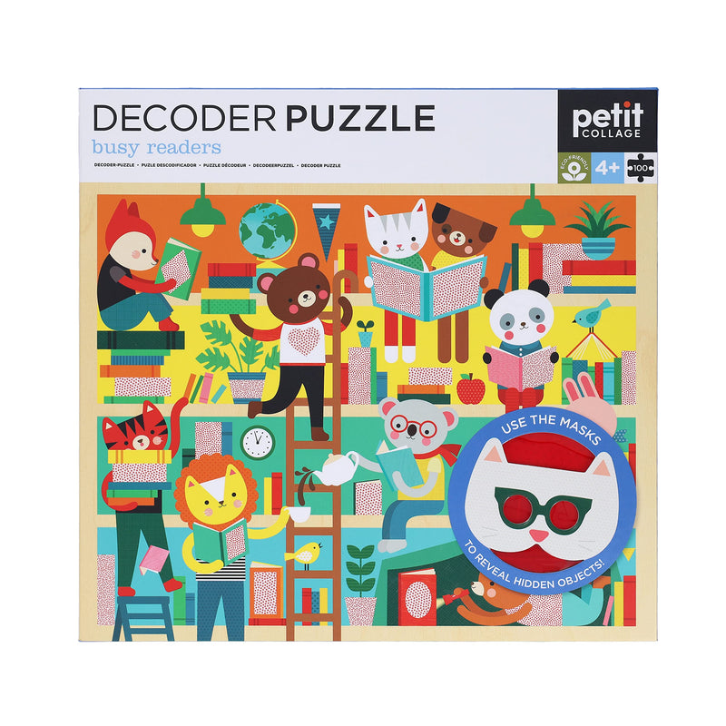 Petit Collage Readers Decoder Puzzle, 0810073341920