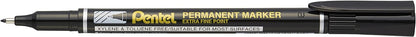 Pentel Extra Fine Permanent Marker 4pc Wallet Black