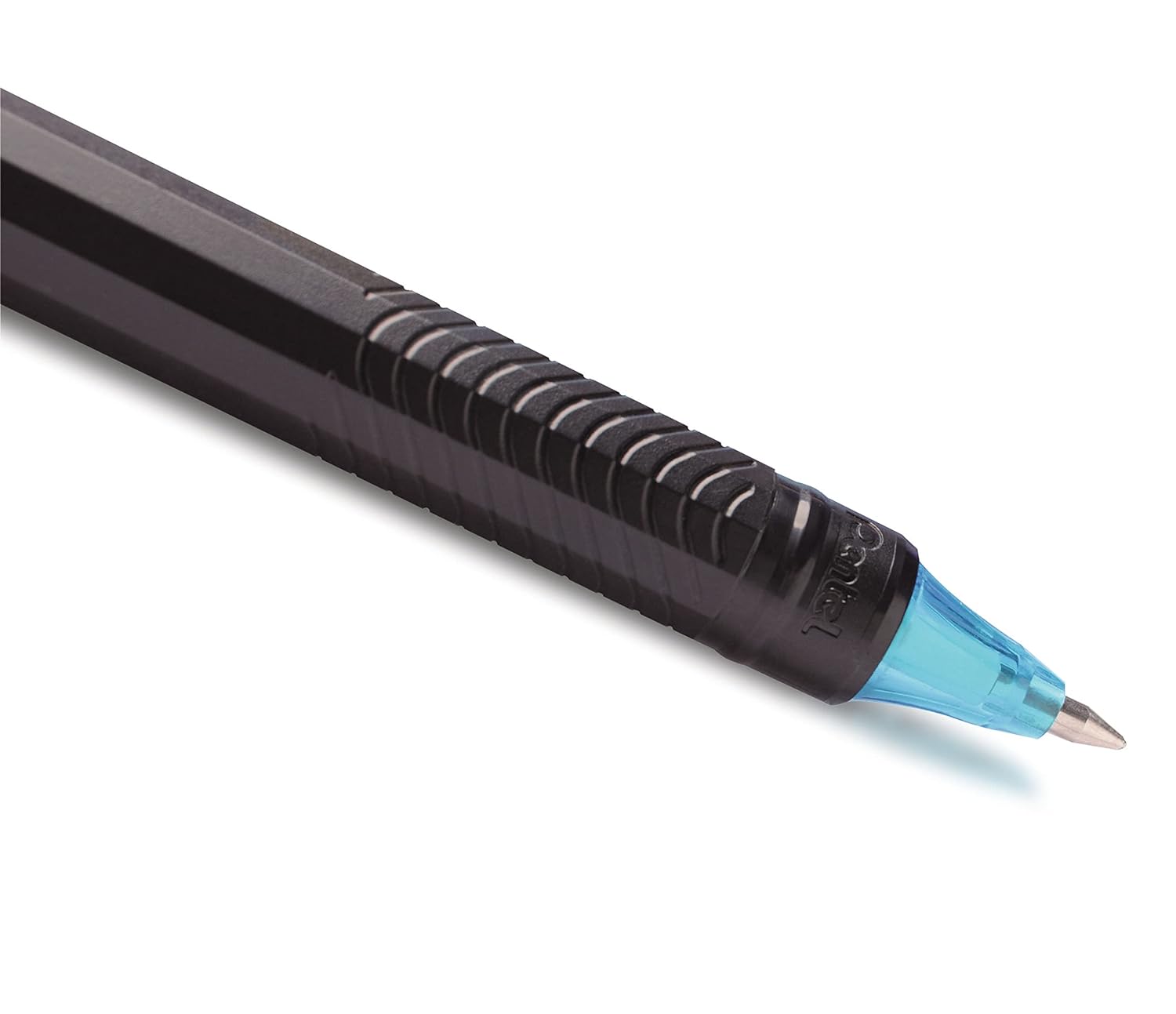 Pentel EnerGel FLASH! Liquid Gel Stick Pen, (0.7mm) Medium Line, Metal Tip, Black Ink, 12 pack (BL417-A