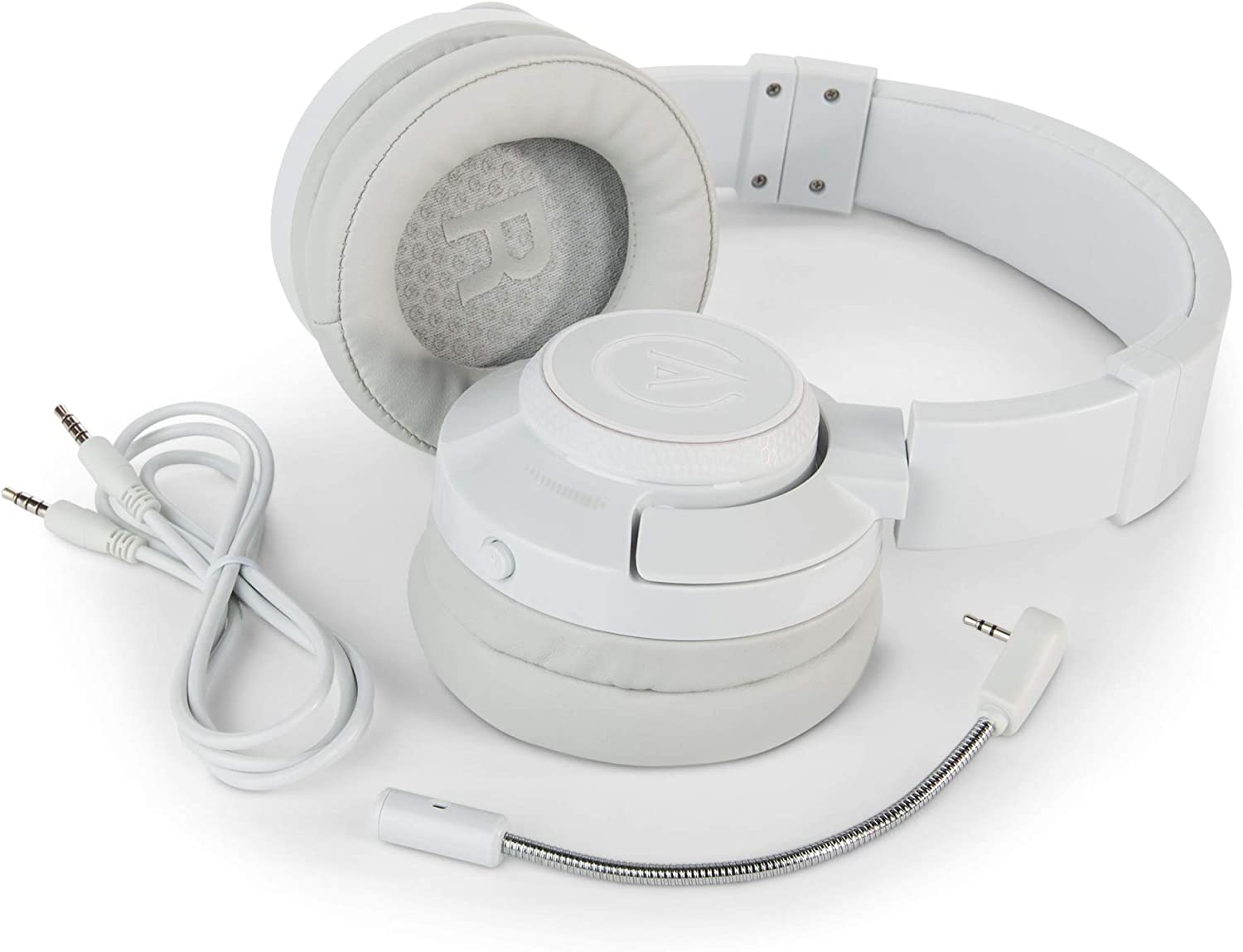 PowerA Fusion Gamerhoofdtelefoon met afneembare microfoon, compatibel met PlayStation 4, Xbox (One, One X, One S, 360), Nintendo Switch, Mac PC, Android, iOS - wit Wit.
