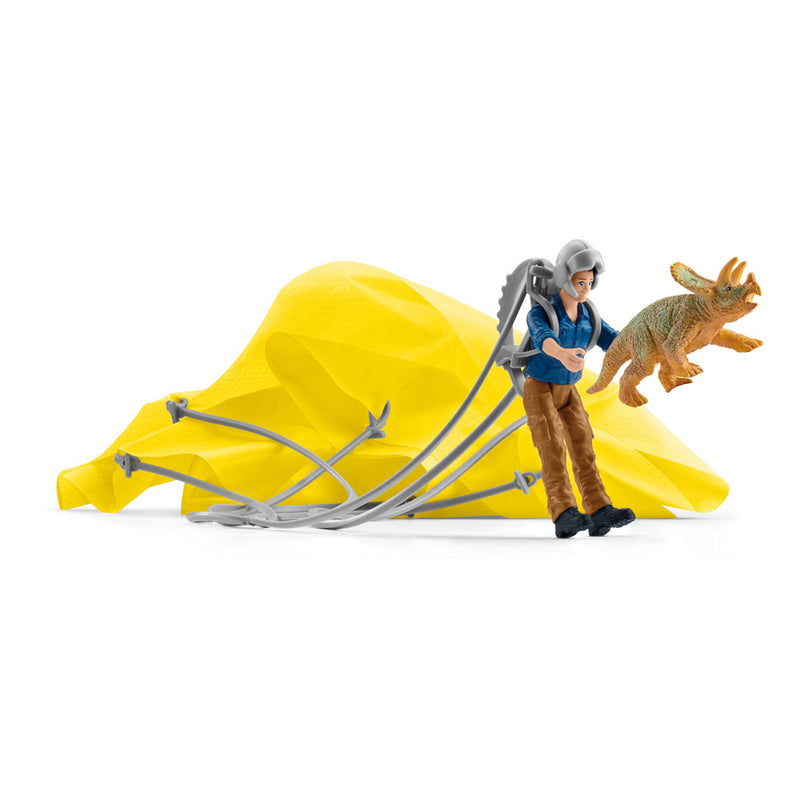 SCHLEICH Dinosaurs Parachute Rescue Toy Playset, Multi-colour (41471)