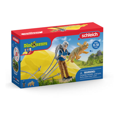 SCHLEICH Dinosaurs Parachute Rescue Toy Playset, Multi-colour (41471)