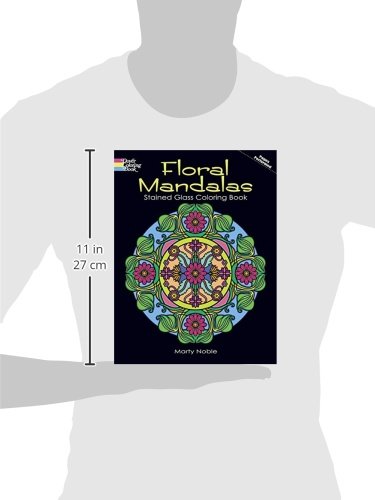 Floral Mandalas Stained Glass Coloring Book