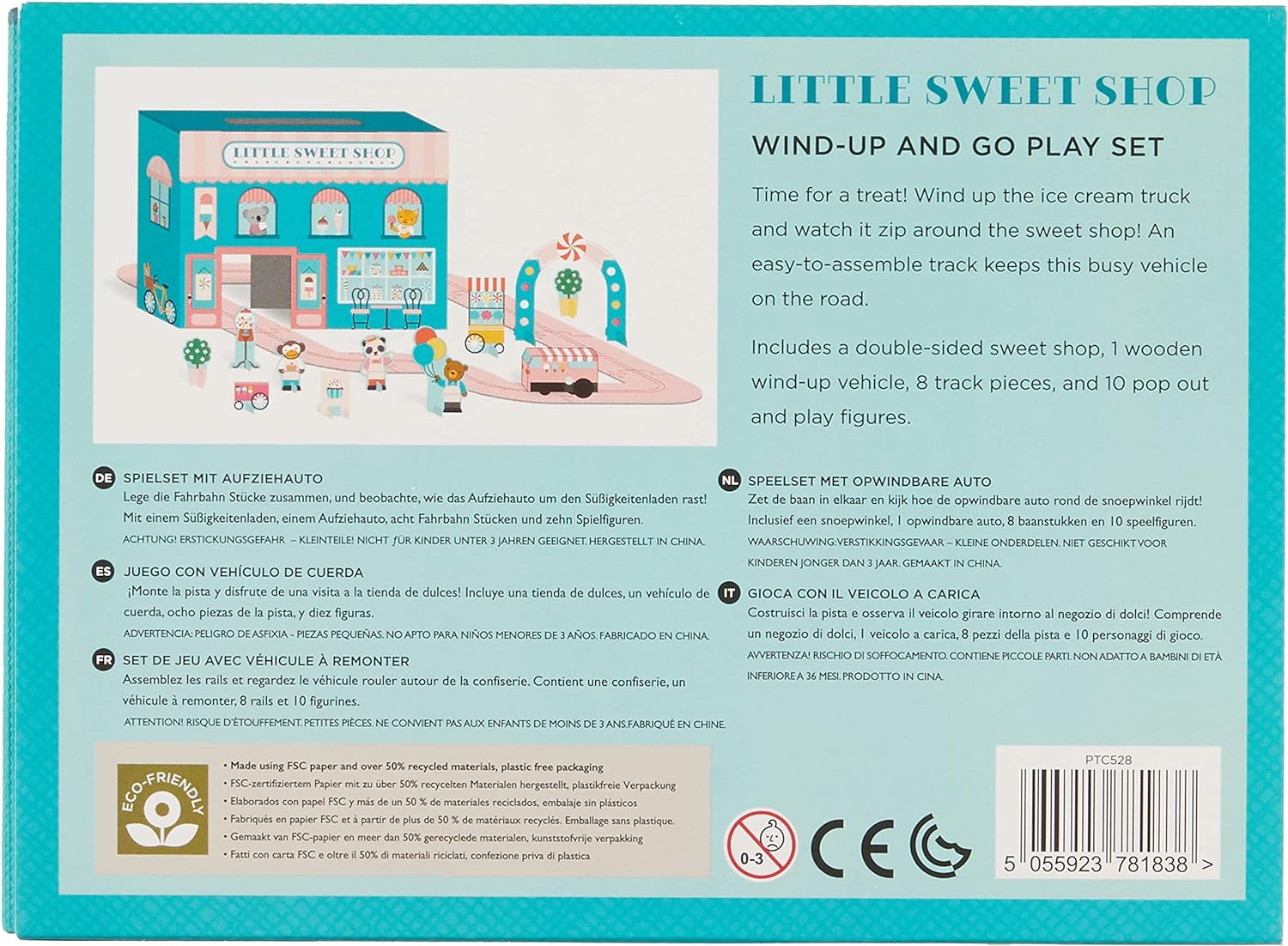Petit Collage - Little Sweet Shop Wind Up And Go Playset