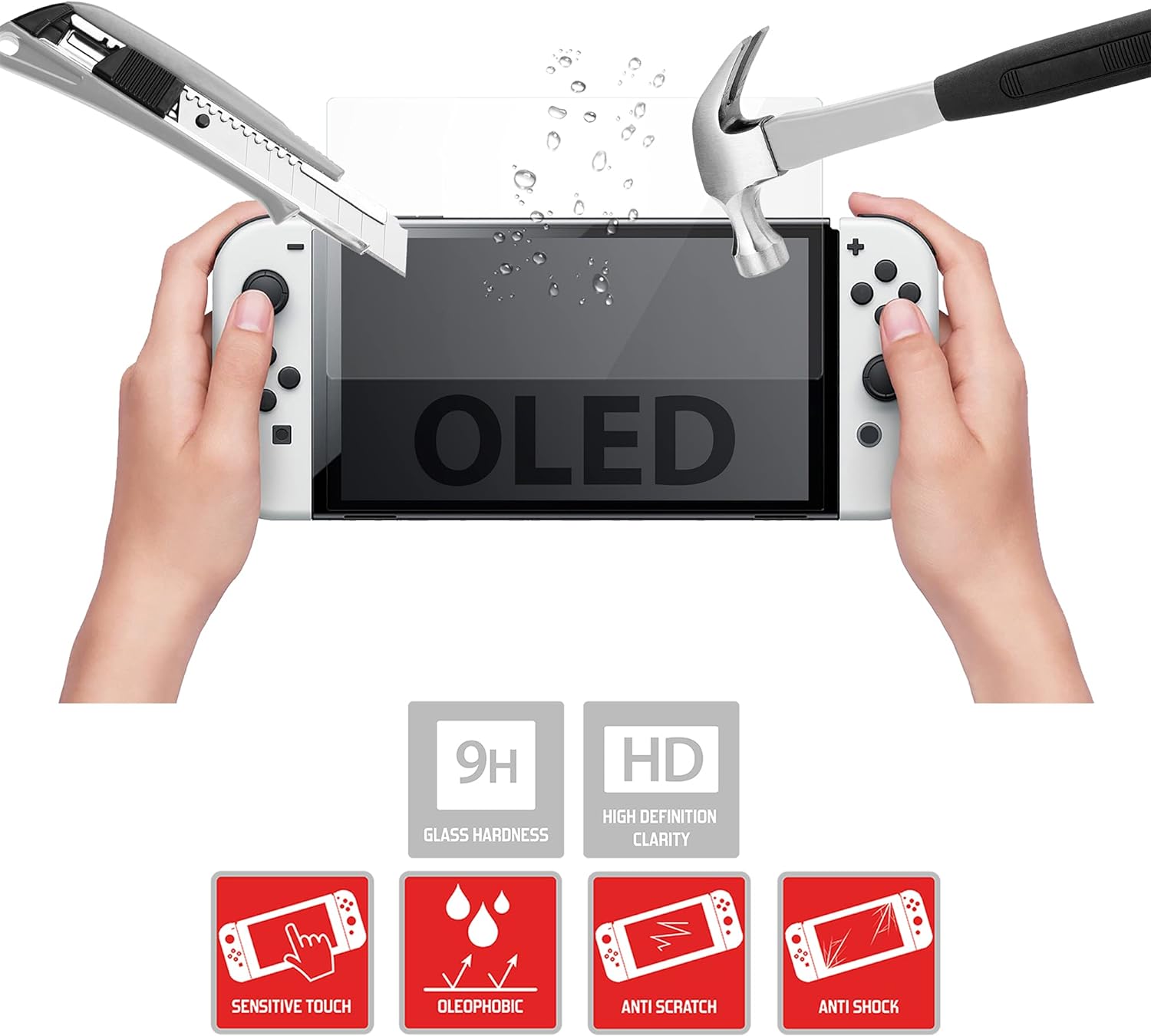Subsonic - Tempered glass screen protector for Nintendo Switch OLED - Ultra resistant - Super screen protector (Nintendo Switch