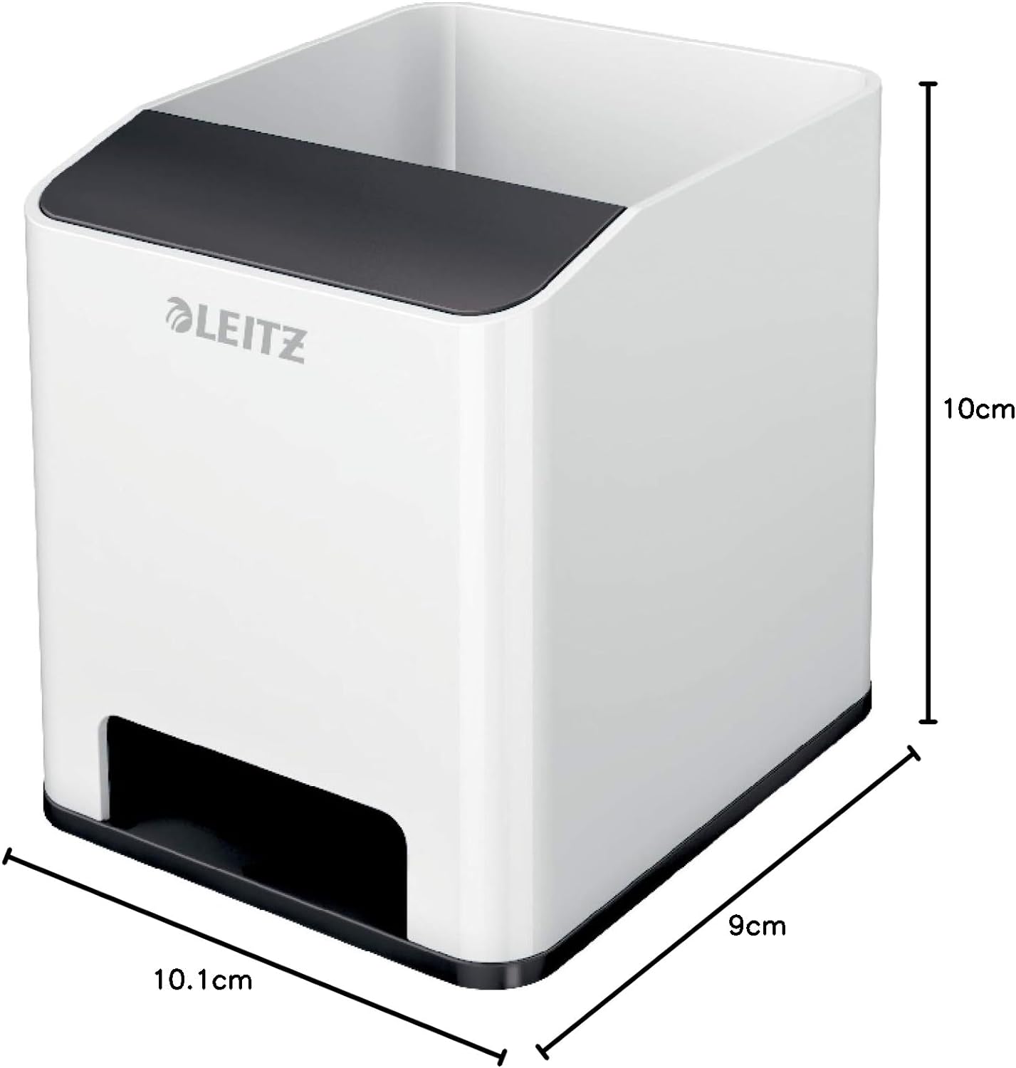 Leitz Pen Holder, Sound Amplification Function, WOW Range, 53631095, White/Black