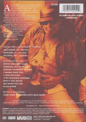 Gg Allin - Raw,Brutal,Rough & Bloody- 1991