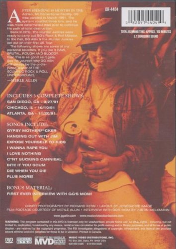Gg Allin - Raw,Brutal,Rough & Bloody- 1991