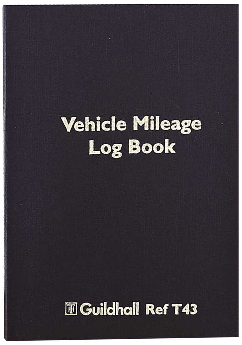 Exacompta - Ref T43Z - Guildhall' Vehicle Mileage Log Book (60 Pages) - 149 x 104mm in Size, 14 Entries Per Page, Pre-Printed Pages - Black Vinyl Cover