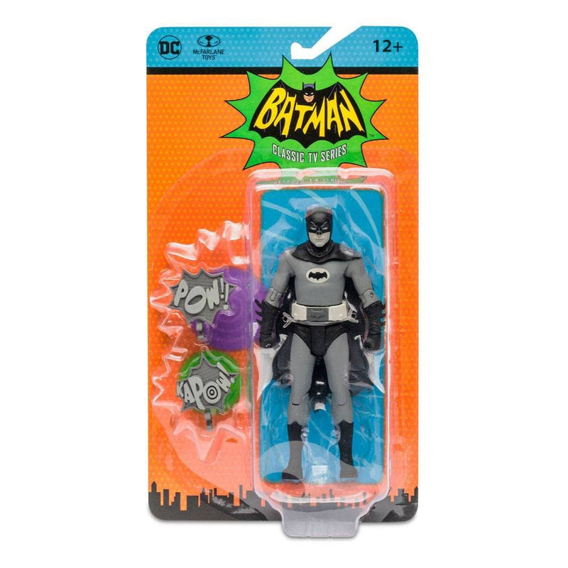 McFarlane DC Retro Action Figure - Batman 66 - Batman (Black and White Variant) Multicolor TM15056
