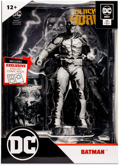 McFarlane TM15893 DC Direct 7 Inch Collectible Figure with Comic Batman (Line Art Variant), Multicolored