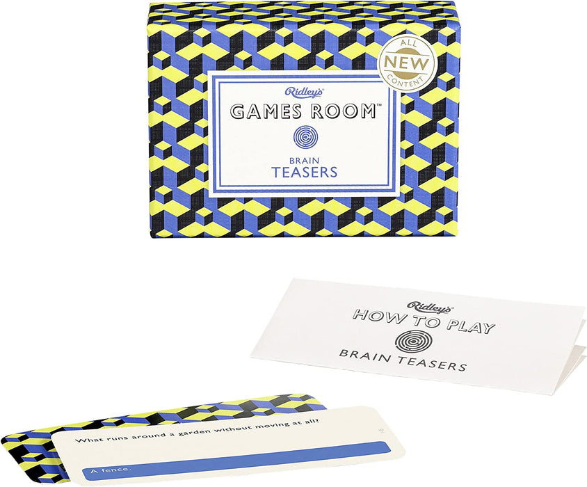 Ridley’s Brain Teasers Second Edition Trivia Card Game – General Knowledge Quiz Game for Kids and Adults – 2+ Players – Includes 140 Unique Questions Cards – Fun Family Game – Makes a Great Gift