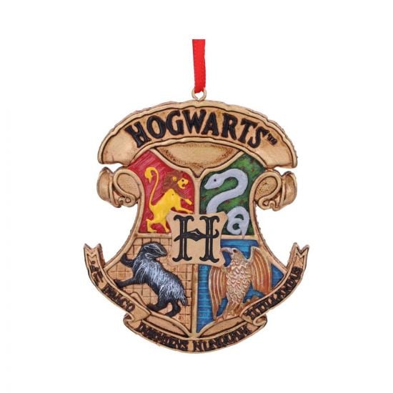 Nemesis Now Harry Potter Hogwarts Wappen zum Aufhängen, Gelb, 8 cm - Baumschmucksanhänger