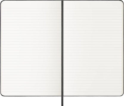 Moleskine - Limited Edition Smiley Ruled Notebook, Hard Cover and Elastic Closure Journal, Size Large 13 x 21 cm, Colour Black L Ruled Notebook Without box