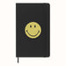 Moleskine - Limited Edition Smiley Ruled Notebook, Hard Cover and Elastic Closure Journal, Size Large 13 x 21 cm, Colour Black L Ruled Notebook Without box